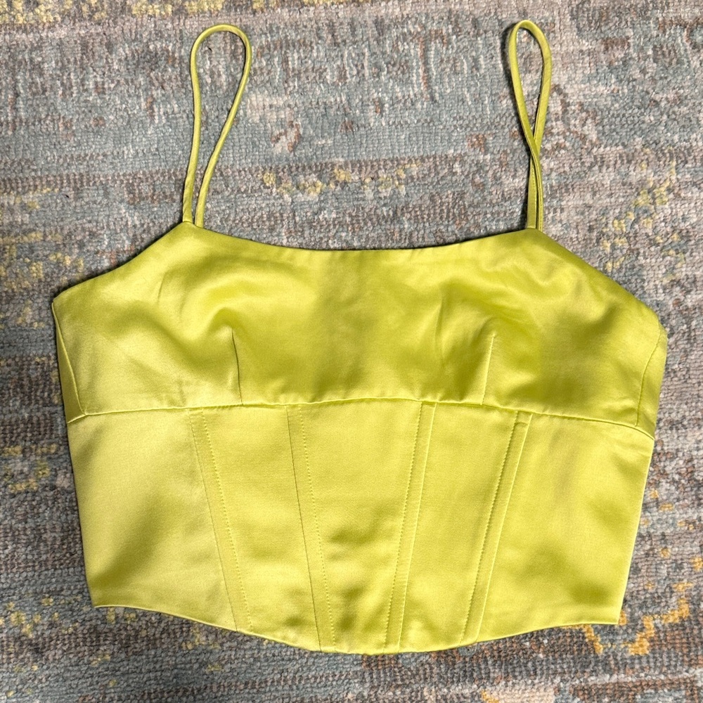 Jason Wu - Lime Green Satin Women's Top